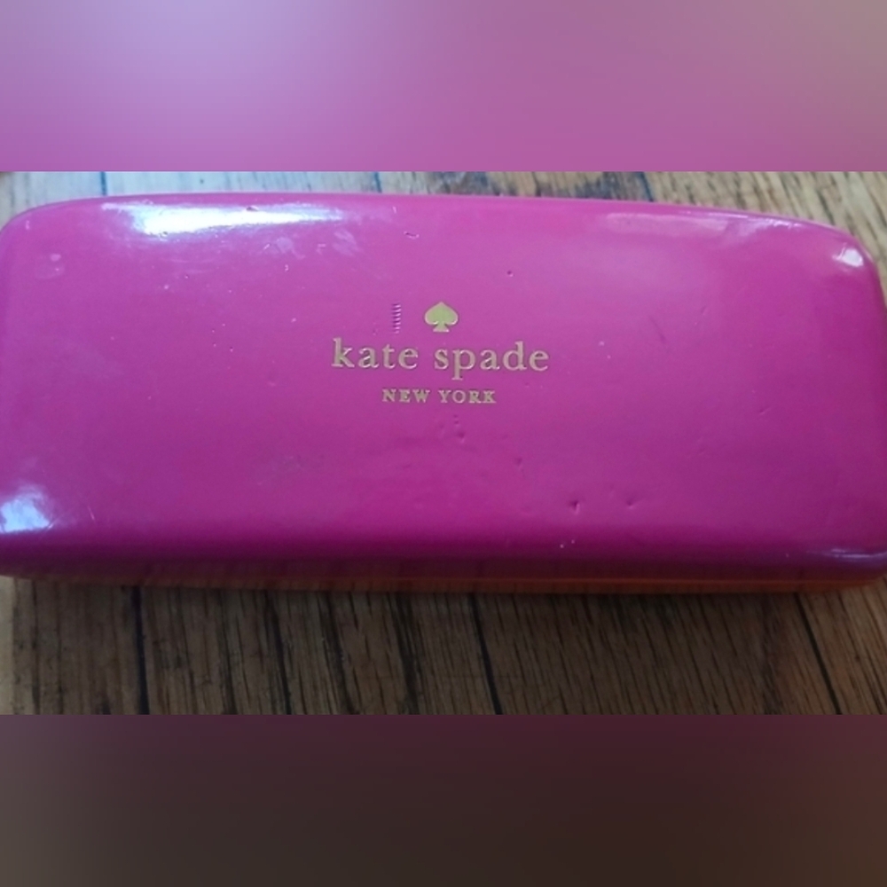 Kate Spade - Pink/Orange Hard Shell Eyeglass Case - Picture 1 of 6